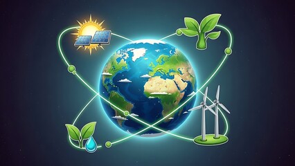 Green Energy and Sustainability Nature Background Concept