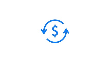 Fototapeta premium Dollar currency exchange and money transfer symbol