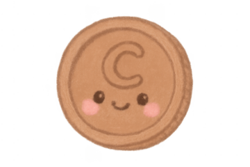 Cute letter c cookie character illustration
