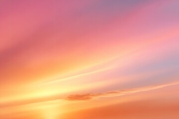 Softly colored sky with streaks of light during sunset