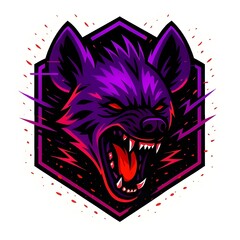 Hyena Madness Cackle Esports Mascot Logo Vector