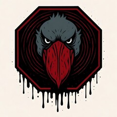 Shoebill Dread Stare Esports Mascot Logo Vector