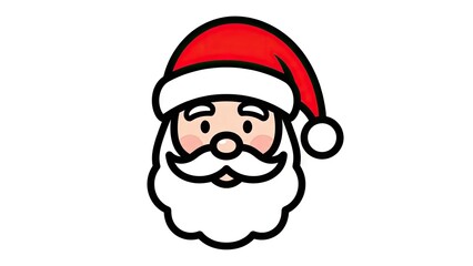 Cartoon depiction of santa claus in bright colors on a white background