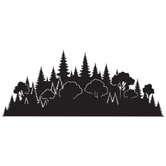 Naklejka premium vector illustration of a forest