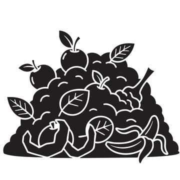 vector illustration of graps, apple and fruits with leaf 