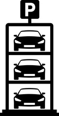 Multi Level Parking Garage Icon
