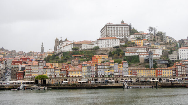 View of Porto's Cais da Ribeira and Episcopal Palace