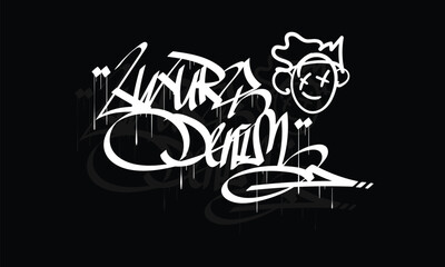 LUXURY DENIM graffiti tag style design