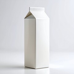 Minimalist white carton package against a clean white studio backdrop highlighting simple design