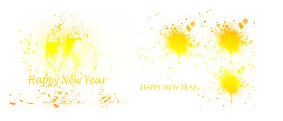 Vibrant light effect background with glowing yellow sparks and particles