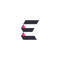Letter E logo design element with modern concept style