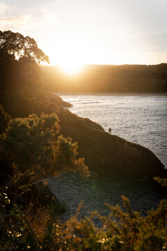 Sunset at Cova da Doncela in Lugo, Spain