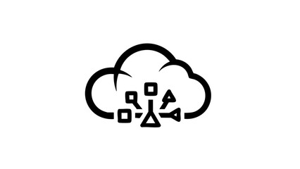 Cloud computing icon. Representing the concept of cloud storage and data accessibility