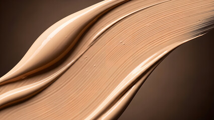 Foundation Cosmetic Swatch Liquid Cream Texture Fluid Beige