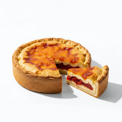 Minimalist Italian Torta Pasqualina with Copy Space