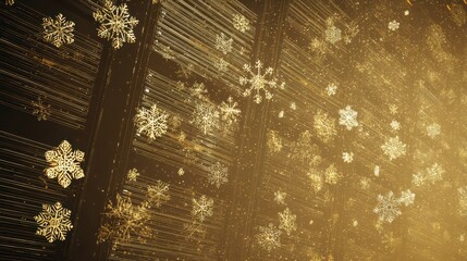 Magic of snowflakes in a festive New Year scene