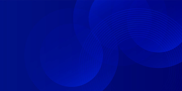 Abstract blue circles gradient on dark blue vanishing background. Arts vector modern graphic design. Futuristic design vector. eps10