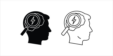 Abstract Brain Icon Representing Intelligence And Cognitive Function