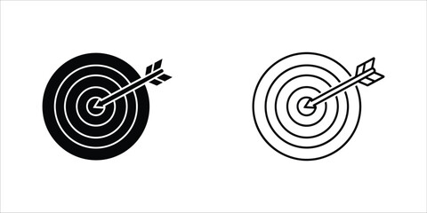 Target with arrow hitting the bullseye symbolizing success and achievement