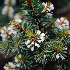 close up look of pine flowers.