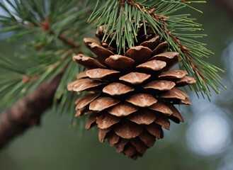 close up of a pine cone.