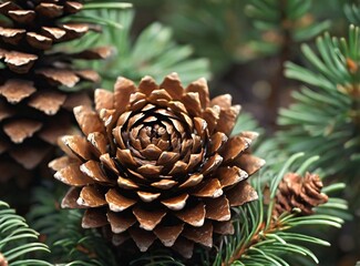 close up of a pine cone.
