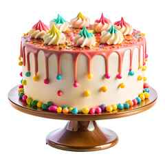 birthday cake isolated on white