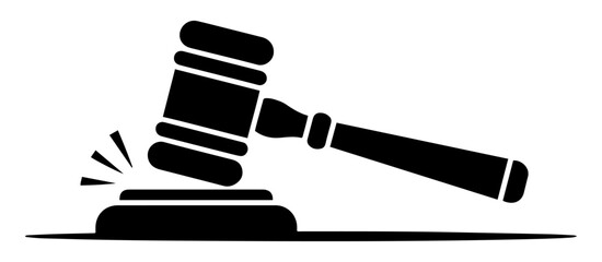 judge gavel law justice icon