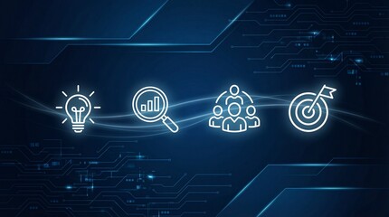 The complete process of idea generation, data analysis, team collaboration, and achieving business goals