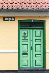 Door of an old house in Faaborg, Denmark