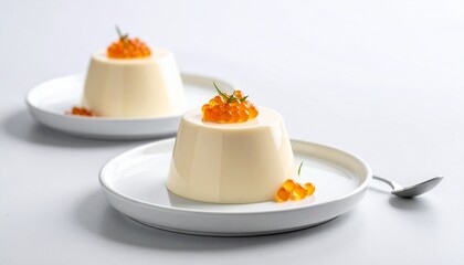 Vanille-Panna-Cotta mit Kaviarperlen