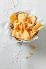 Sweet and delicious angel wings with powdered sugar.