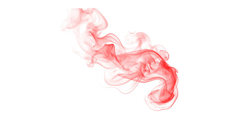 Fototapeta premium Vibrant red smoke swirls mystically on a deep black background Dynamic abstract fluid art an ethereal glow creating
