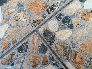 Close-up of colored polished stone