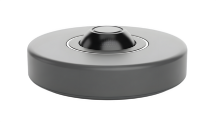 Modern electric gadget with button isolated on transparent background