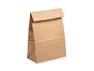 Brown paper bag isolated on transparent background