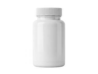 White pill bottle isolated on transparent background