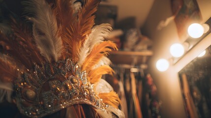 Samba Costume Hanging Before Carnival Parade Preparation