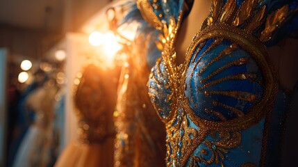 Samba Costume Hanging Before Carnival Parade Preparation