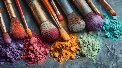 Carnival Makeup And Pigments For Festival Beauty Preparation