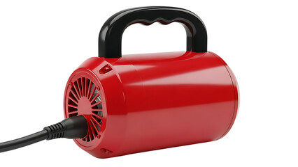 Red portable air compressor with black handle