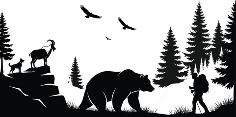 Musical symbols collection featuring treble clef, bass clef, and piano keys icons for music education, composition, and classical performance design. © MstHafiza