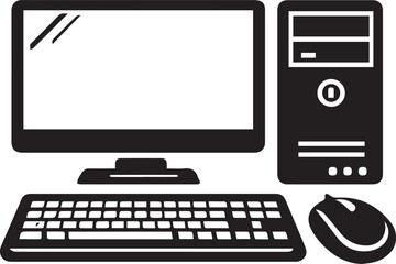 vector computer icon set