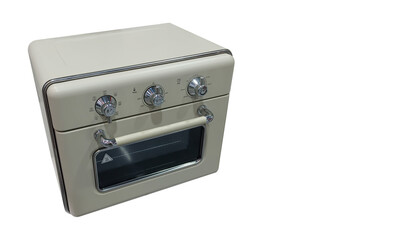 top view steel microwave oven placed on isolated background, technology, object, ferniture, electric, copy space