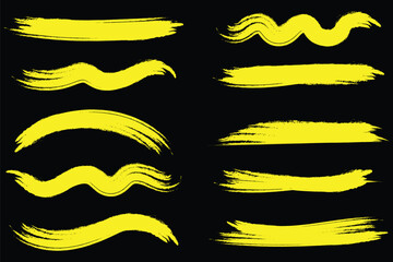 Charcoal pencil straight horizontal lines. hand drawn stripes, ink brush strokes. Scribble charcoal texture lines vector set. Grungy brushes collection.