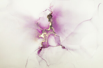 Tło alkohol ink w kolorze biało różowym, tło do projektu, tapeta.