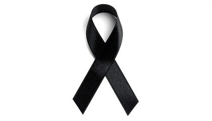 Black Ribbon Symbol of Mourning and Remembrance.
