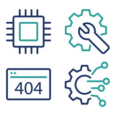 Software Icon Set Vector Design Template	