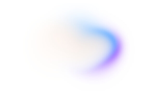 Abstract colorful blur with gradient effect on transparent background