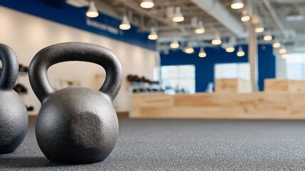 Kettlebells poised on gym floor, exuding strength beside Lunar New Year detox regime and quirky Festivus fitness challenge